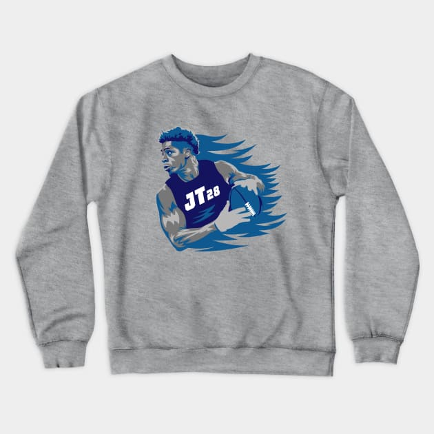 Johnathan Taylor • Indianapolis Colts Crewneck Sweatshirt by Carl Cordes